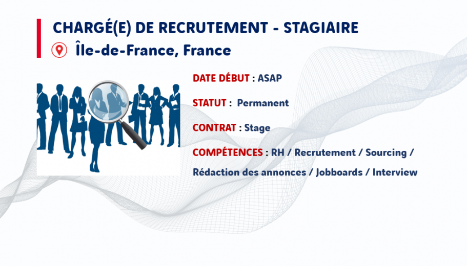 CHARGÉ E DE RECRUTEMENT STAGIAIRE Comsip